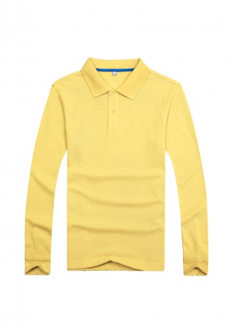 黄色竹炭长袖精品T恤衫